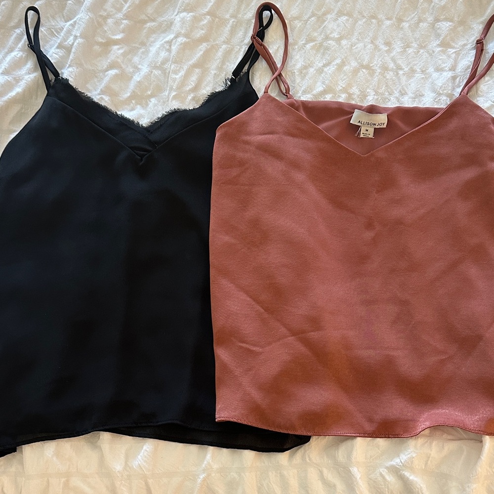 Allison Joy Black and Rose Camisoles